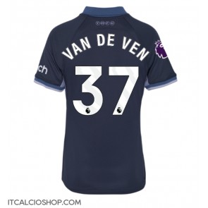 Tottenham Hotspur Micky van de Ven #37 Seconda Maglia Femmina 2023-24 Manica Corta